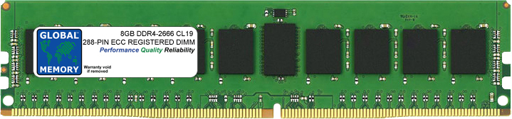 8GB DDR4 2666MHz PC4-21300 288-PIN ECC REGISTERED DIMM (RDIMM) MEMORY RAM FOR ACER SERVERS/WORKSTATIONS (1 RANK CHIPKILL)